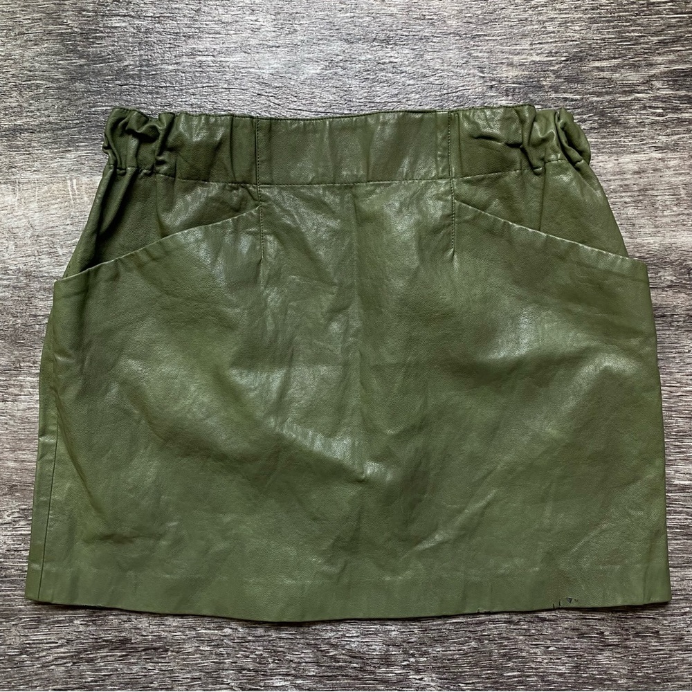 Zara Basic Faux Leather Mini Skirt M